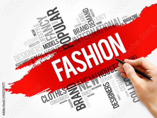 Photography Fashion word cloud collage, concept background