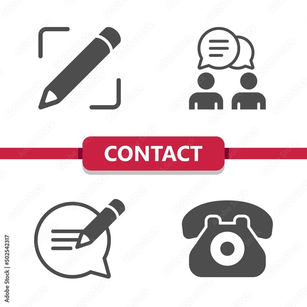 Contact Us - Contact Icons, Communication Icon