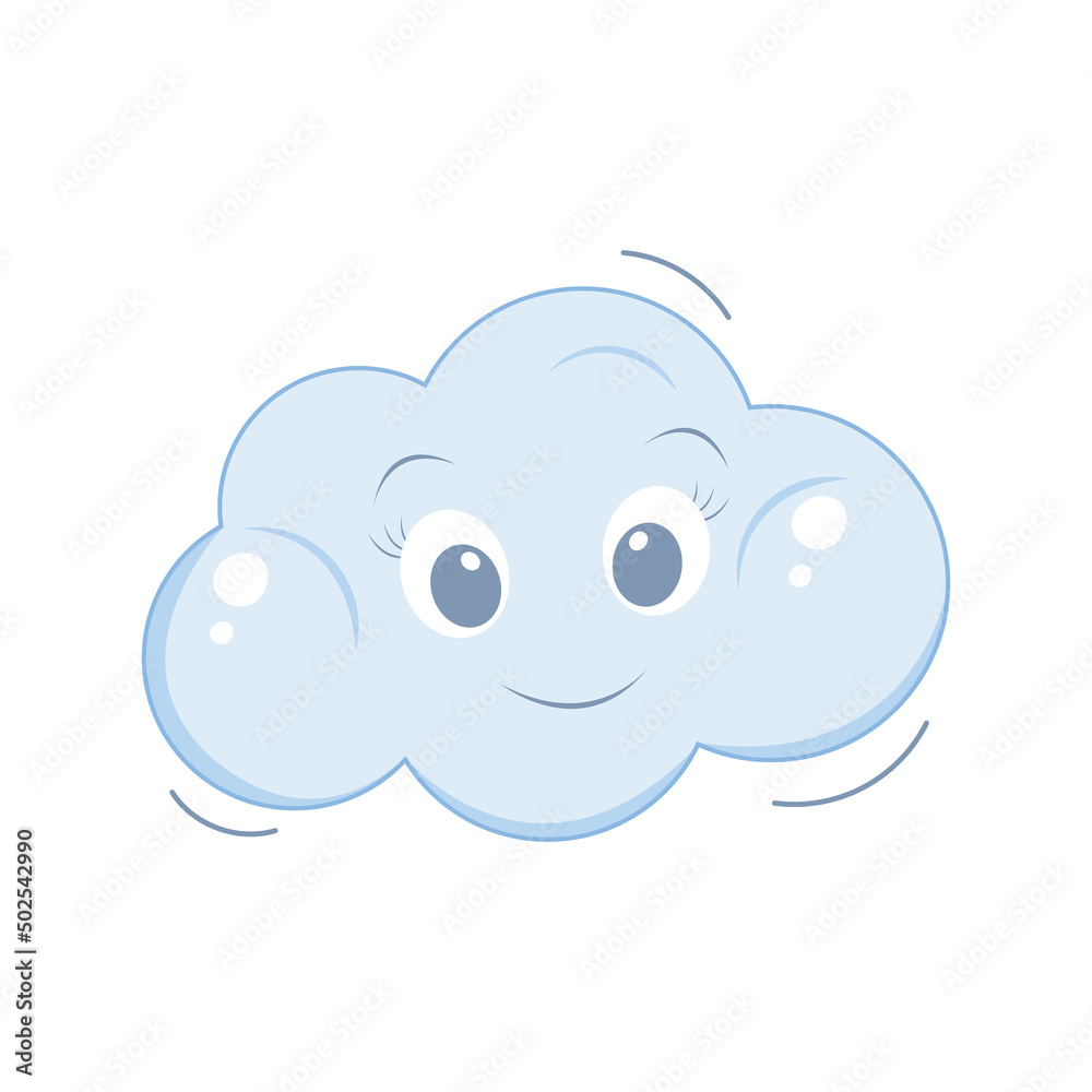 a joyful colored cloud with eyes and mouth a joyful colored cloud with eyes and mouth