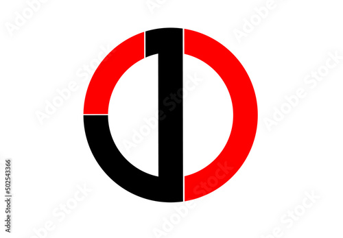 jo oj j o initial letter logo