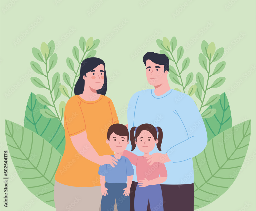 family members with leafs