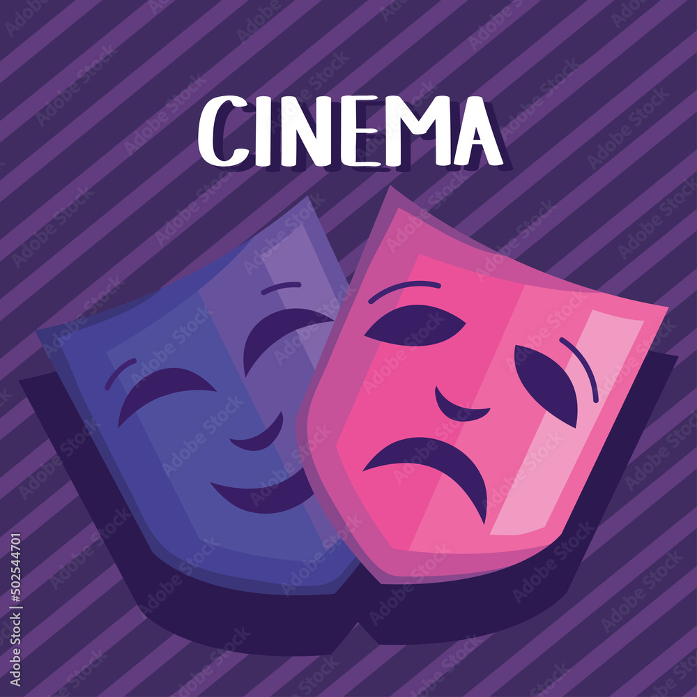 cinema lettering with masks