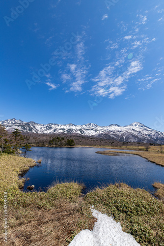 北海道 知床半島の春の風景