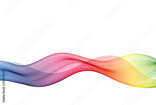 Vector abstract colorful smooth wave lines. Design element for technology, science, music or modern concept.