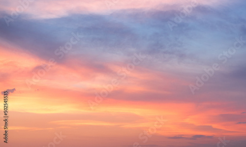 Orange Sunset sky replacement horizon view  © Gita