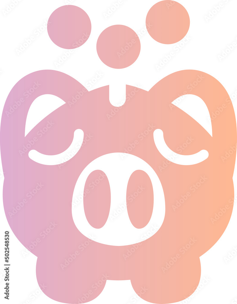 Piggy bank gradient icon Piggy bank gradient icon