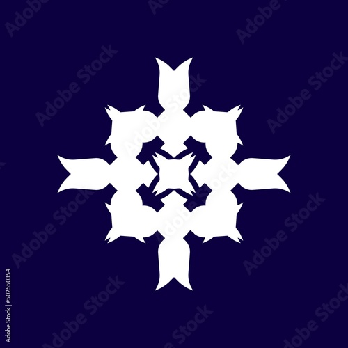 Simple ribbon pattern single design. Vector stock, ornament template, mandala, etc.