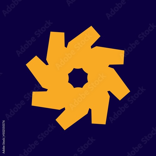 Abstract circle design isolated on purple background, suitable for logos, icons, ornaments, mandala designs, decorative patterns, etc