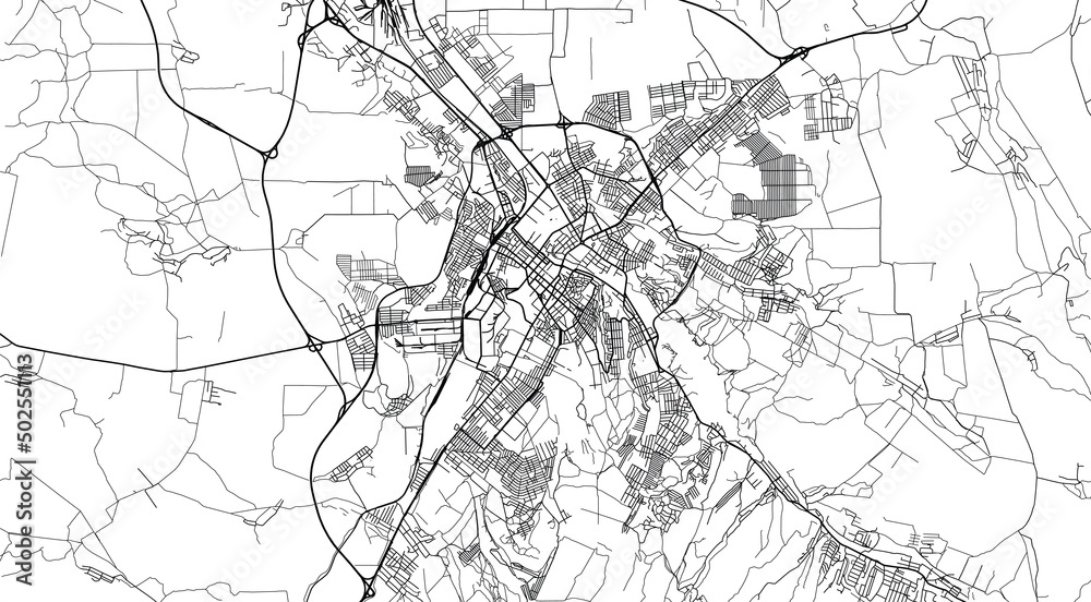 Naklejka premium Urban vector city map of Simferopol, Ukraine, Europe