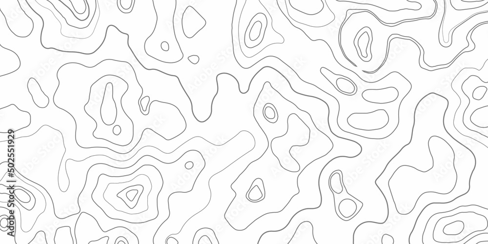 Light topographic topo contour lines map background, vector illustration