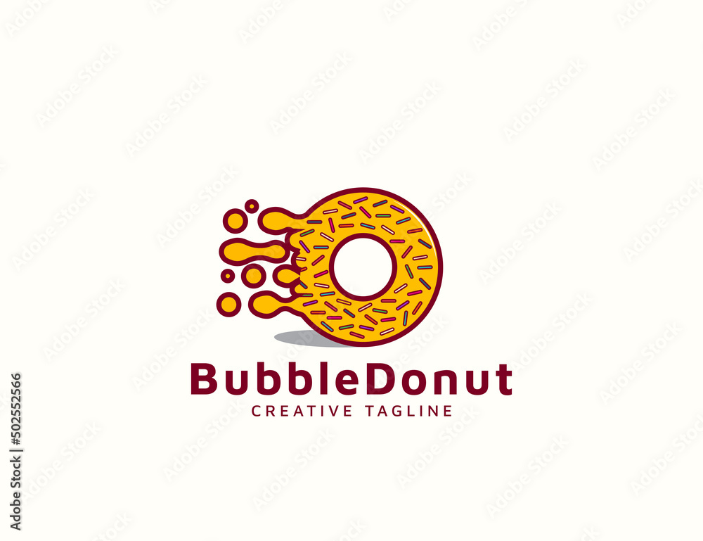Fototapeta premium Delicious donut logo design template
