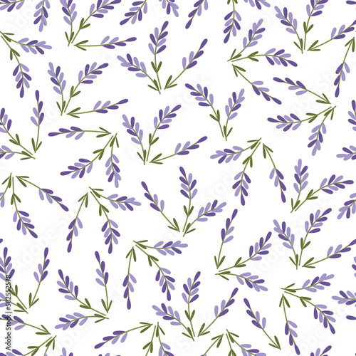 lavender pattern seamless. Cute print for printing on textiles  clothing  packaging. Marketing of lavender products. Vector illustration  hand drawn