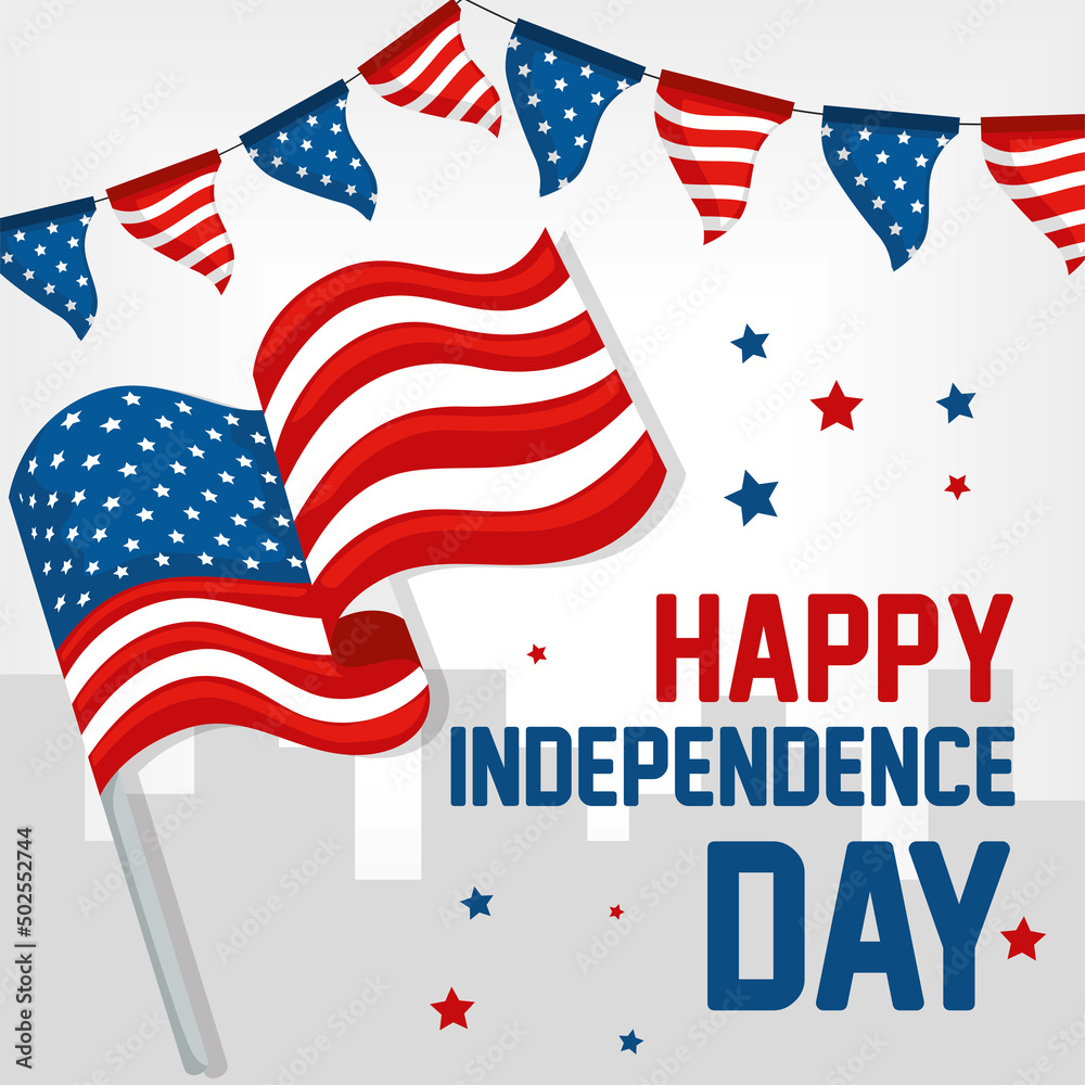 Obraz premium happy Independence day poster