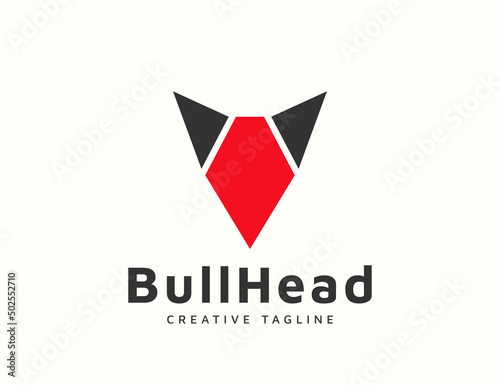 Free Download Bull logo with red head design - GFXLoad
