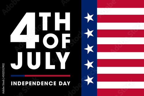 Independence Day of America. Happy 4th of July USA  on the fourth of July. Stars and stripes from the US flag. Card  poster  banner  high resolution background