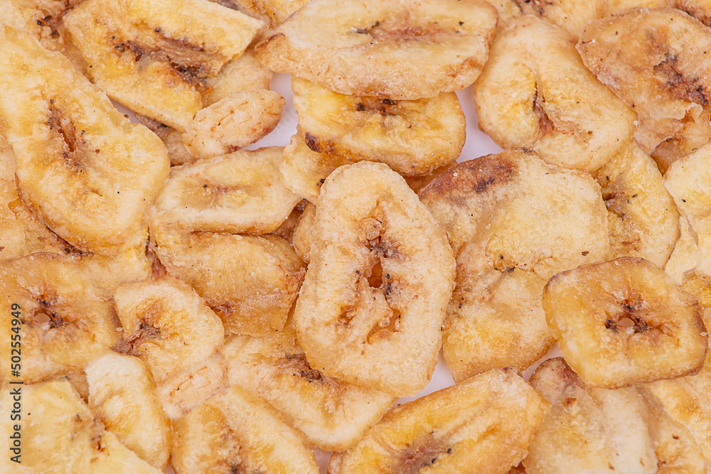 background of dried banana chips background of dried banana chips