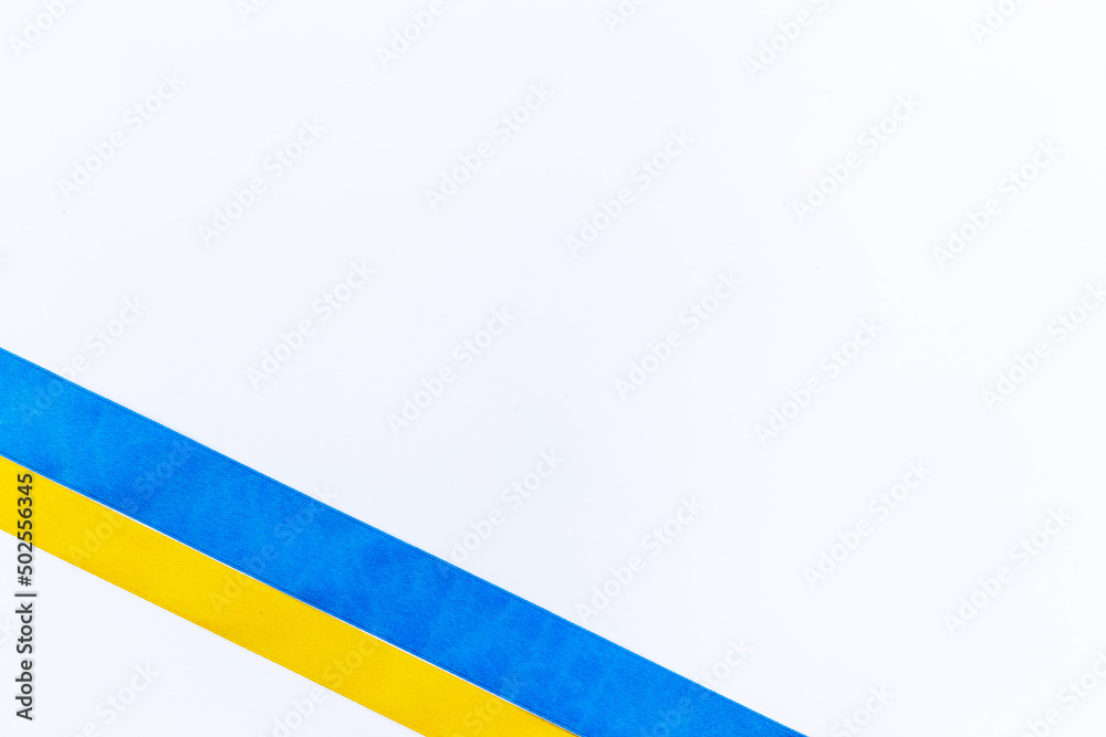 Yellow and blue ribbon. Ukaraine flag concept Yellow and blue ribbon. Ukaraine flag concept