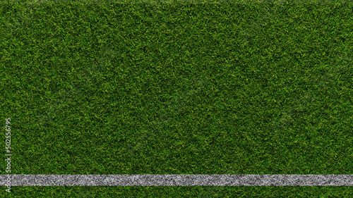 Grüner Fußball Rasen Spielfeld als Hintergrund Textur photo