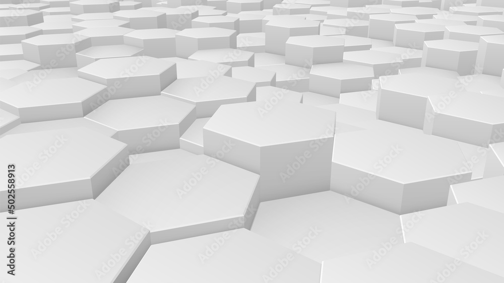 Abstract white 3d hexagonal geometric background Abstract white 3d hexagonal geometric background