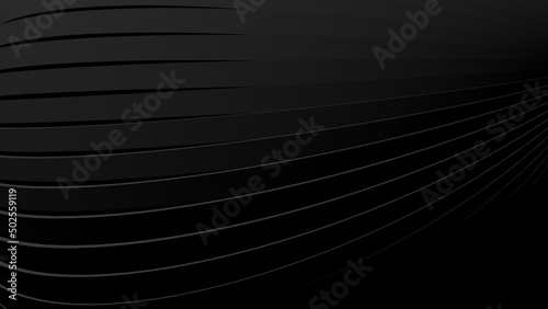 Stripe background black design.Monochrome abstract deep black background concept.3d render illustration.