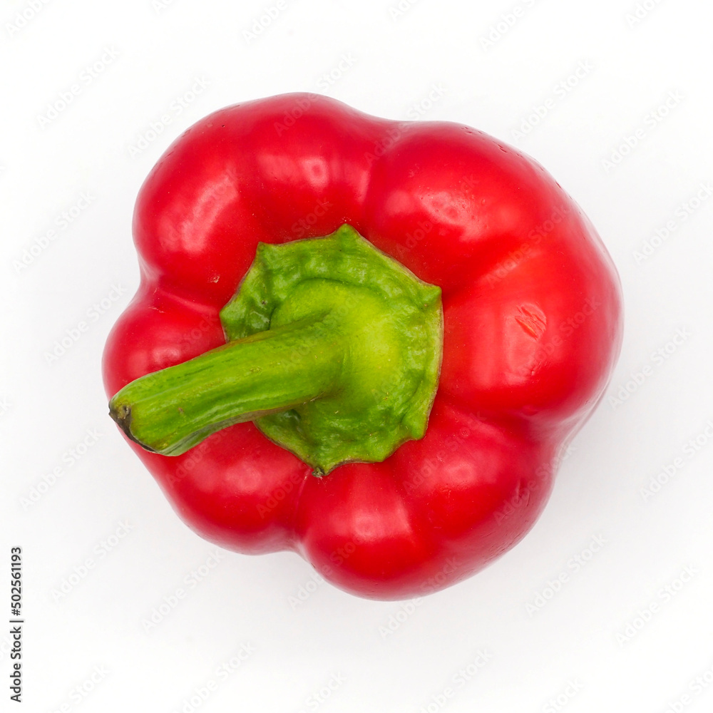 Fresh vegetable for cooking, red bell peper or sweet pepper on white background. Fresh vegetable for cooking, red bell peper or sweet pepper on white background.