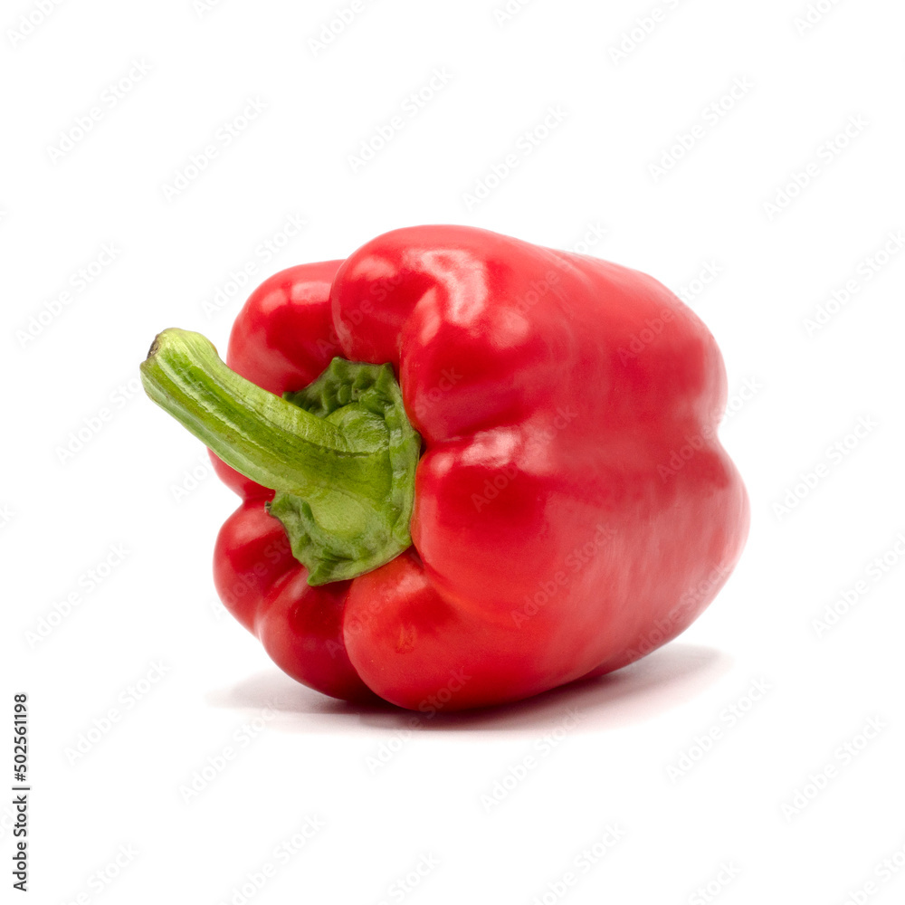 Fresh vegetable for cooking, red bell peper or sweet pepper on white background. Fresh vegetable for cooking, red bell peper or sweet pepper on white background.
