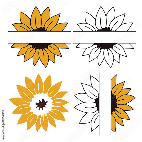 set of sunflowers