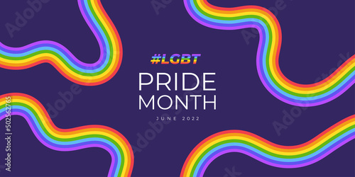 Geometric LGBT Pride Month vector background. 