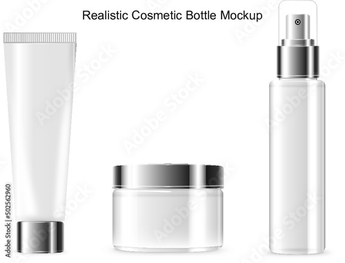 Set of Cosmetic bottle Mock up