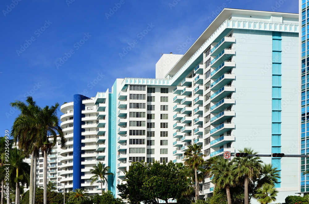Hochhaus in Miami Beach am Atlantik, Florida