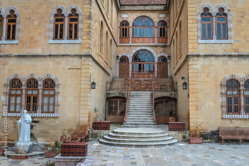 Inside the St Anthony Monastery also known as Qozhaya Monastery in Kadisha Valley, Lebanon Inside the St Anthony Monastery also known as Qozhaya Monastery in Kadisha Valley, Lebanon