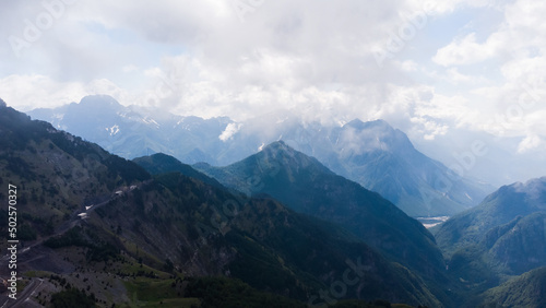 Beautiful landscape in Albania with mountains