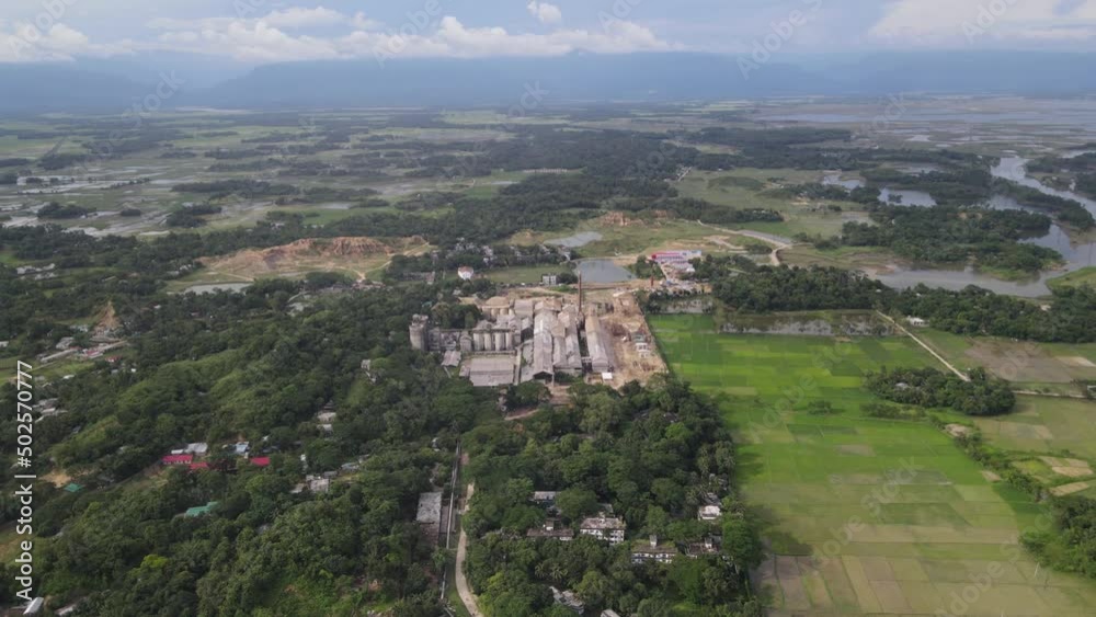 old Chhatak cement factory aerial view - Sunamgonj, Sylhet , Bangladesh old Chhatak cement factory aerial view - Sunamgonj, Sylhet , Bangladesh