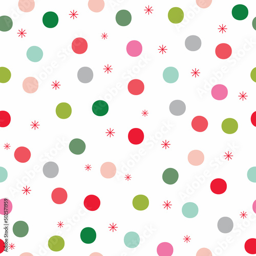 seamless pattern with colorful polka dot design