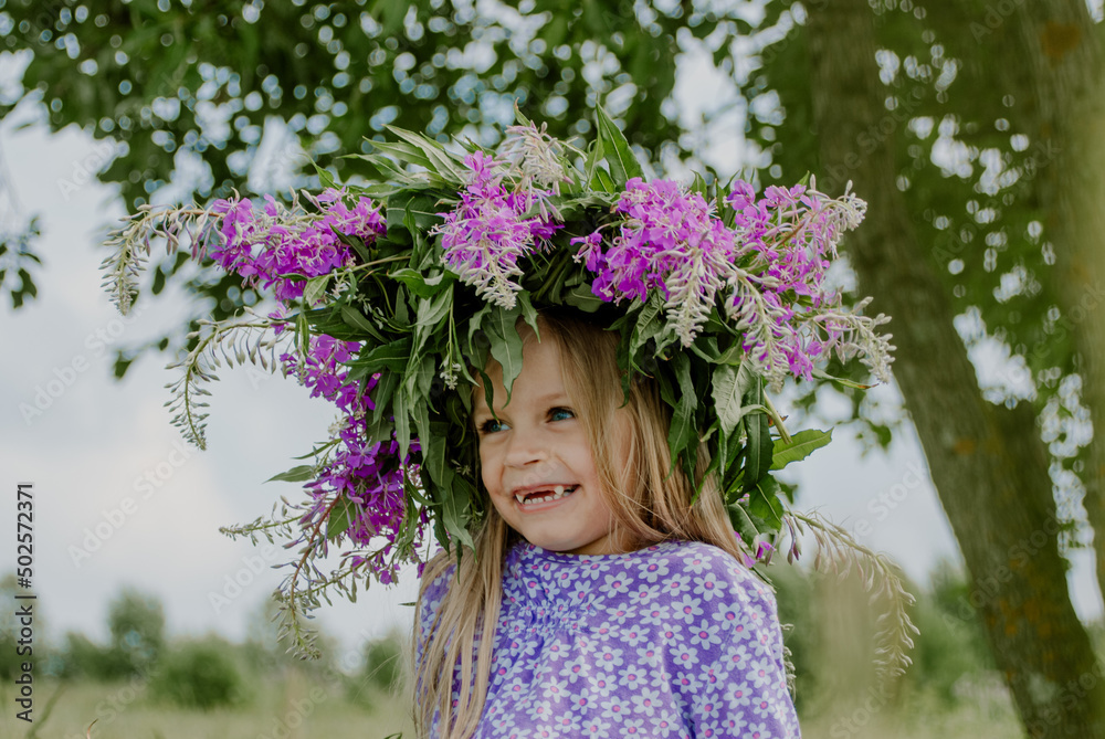 A child with a wreath A child with a wreath