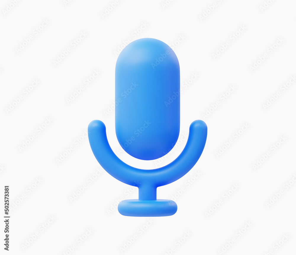 3d Realistic Microphone Icon vector illustration. 3d Realistic Microphone Icon vector illustration.