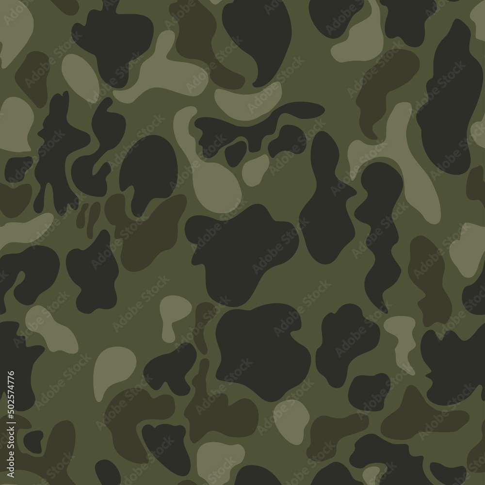 Fototapeta premium Seamless military camouflage pattern, vector texture, street design. Fashion texture.