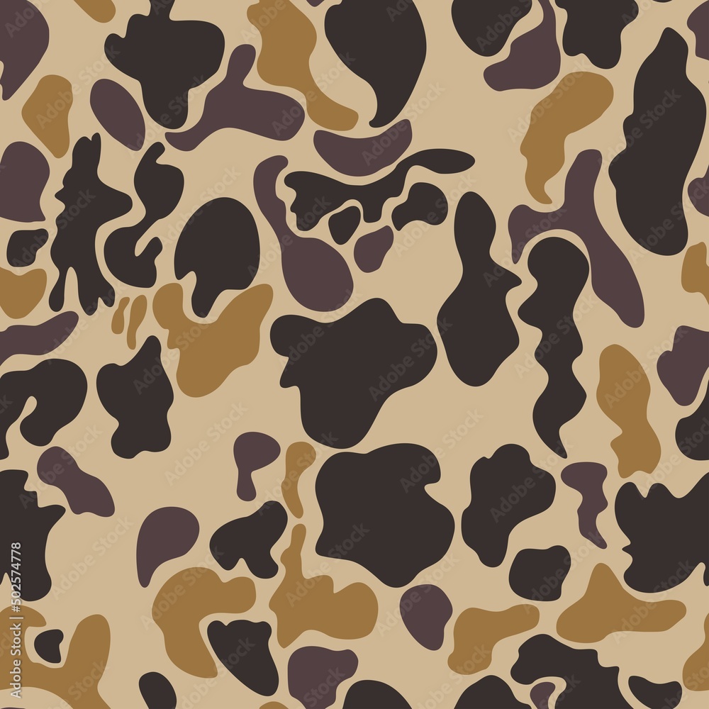 Naklejka premium abstract camouflage seamless pattern, trendy spots, urban illustration.