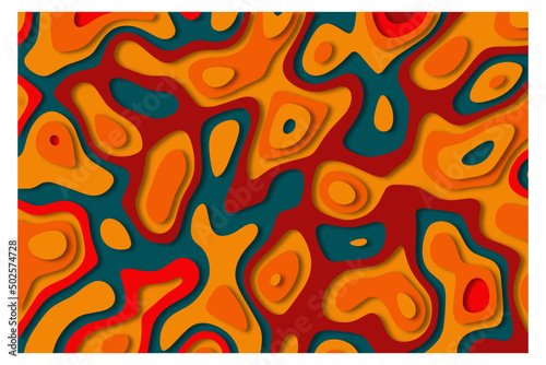 Paper Cut Out illustration background
