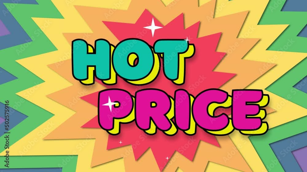 hot price. pop art Stop Motion background animation.4K motion animation hot price. pop art Stop Motion background animation.4K motion animation
