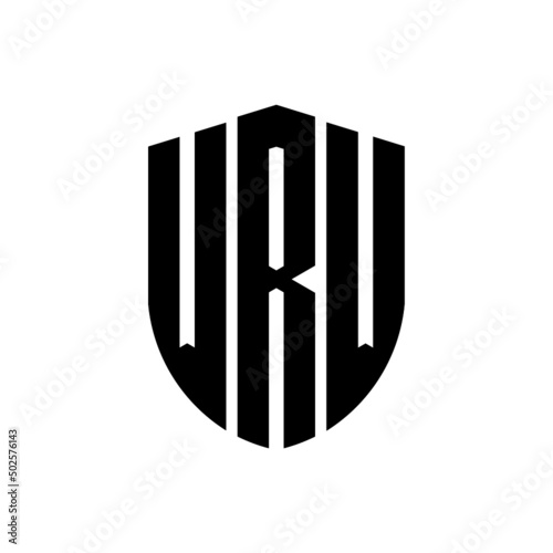 WRW letter logo design. WRW modern letter logo with black background. WRW creative  letter logo. simple and modern letter logo. vector logo modern alphabet font overlap style. Initial letters WRW   photo