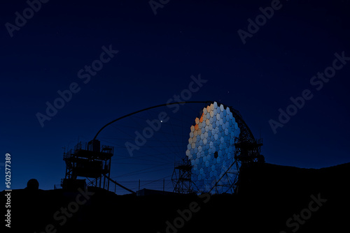The Cherenkov / MAGIC Telescope, Roque de los Muchachos Observatory, La Palma, Canary Islands, Spain. photo