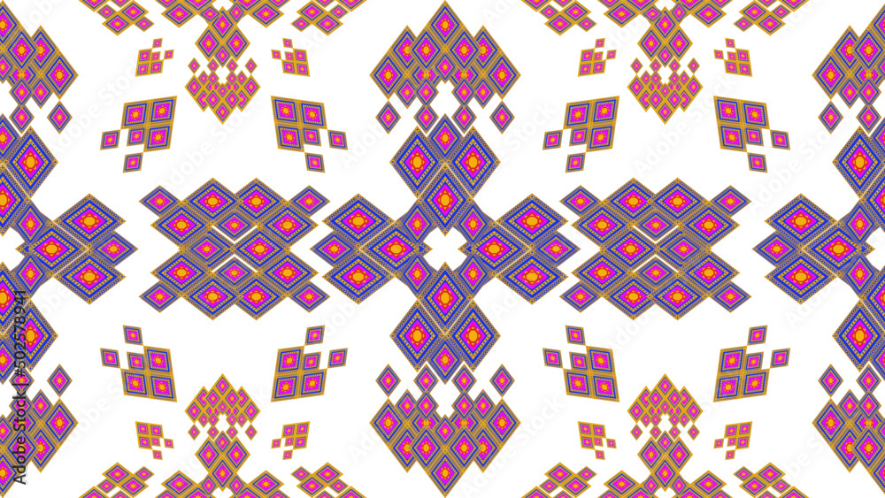 Ethic fabric carpet ornament native textile. Irate tribal seamless pattern. Geometric tranditional vector illustrations. Embroidery style.