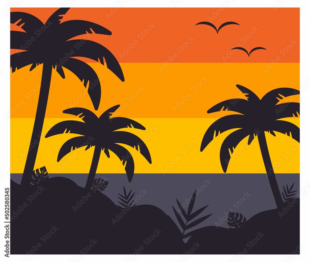 Summer holiday in flat design