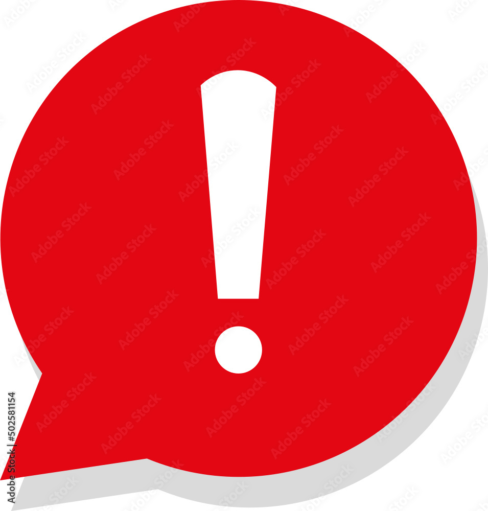 Exclamation vector icon attention logo warning speech bubble important round mark Exclamation vector icon attention logo warning speech bubble important round mark