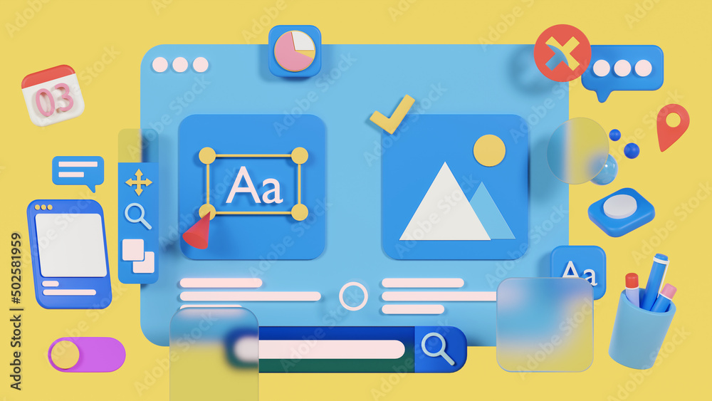 3d render user interface for graphics editing 3d render user interface for graphics editing