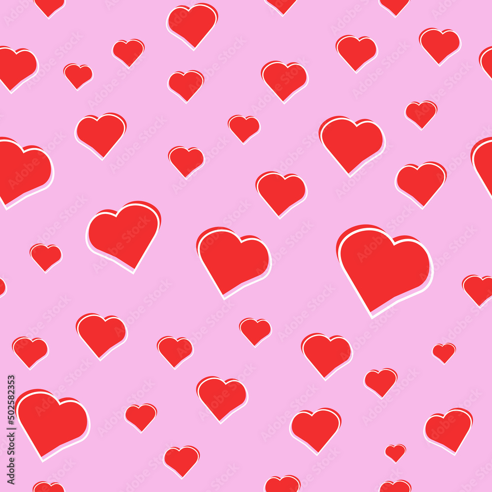 Seamless pattern with hearts. Pattern with a love motif.