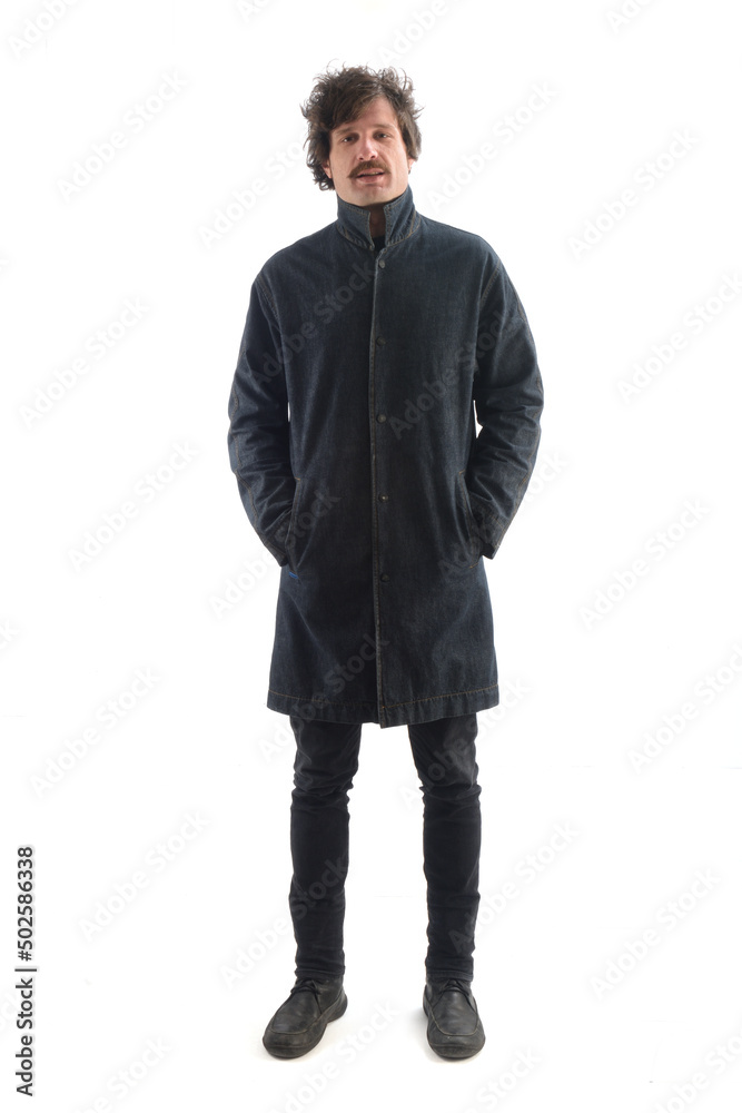 Front view of a man isolated on white background Front view of a man isolated on white background