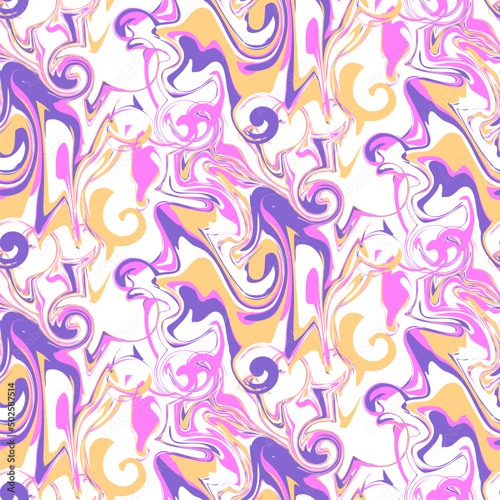 Liquid marble painted wave abstract minimal seamless repeat pattern.