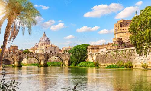 Photography Castel Sant'Angelo over the Tiber, Rome, Italy